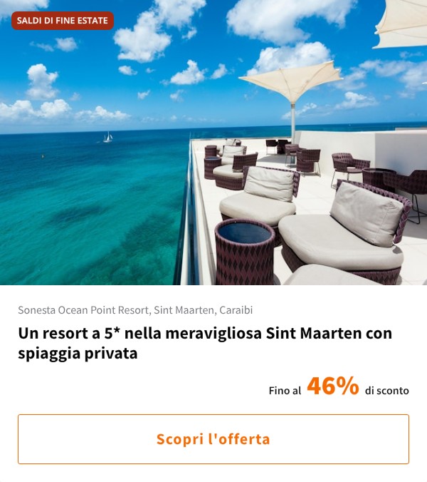 Un resort a 5* nella meravigliosa Sint Maarten con spiaggia privata