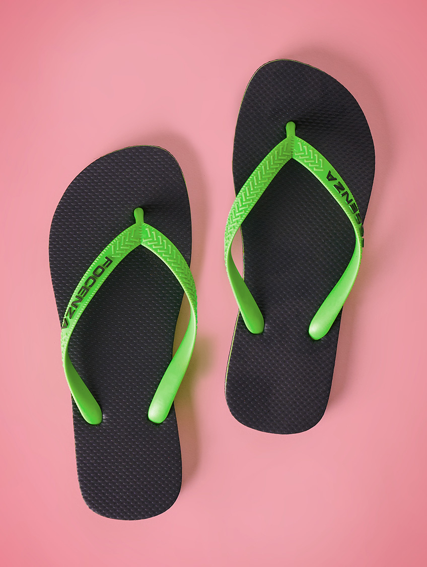 Image of INFRADITO FLUO FLIP NERO/VERDE