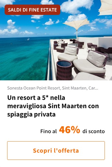 Un resort a 5* nella meravigliosa Sint Maarten con spiaggia privata