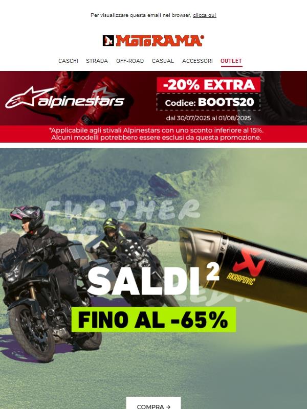 SECONDI SALDI – EXTRA SU ACCESSORI E RICAMBI 🔥