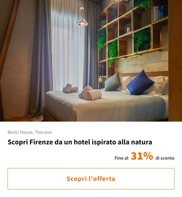 Scopri Firenze da un hotel ispirato alla natura