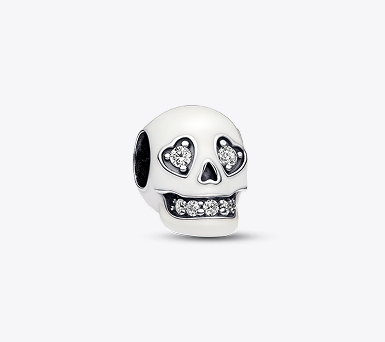 Glow in-the-dark Sparkling Skull Charm