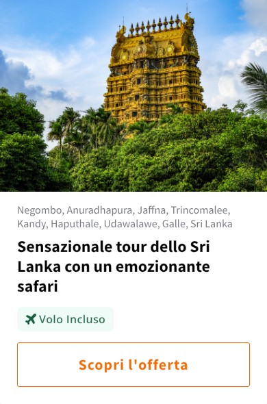 Sensazionale tour dello Sri Lanka con un emozionante safari