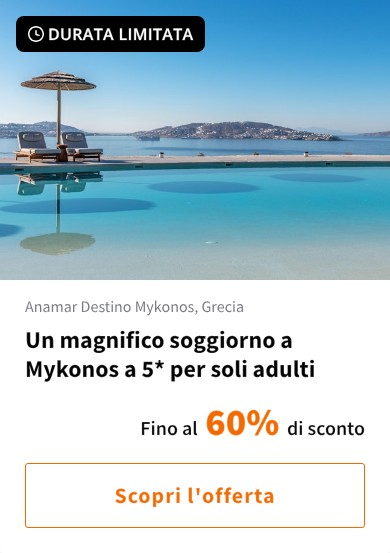 Un magnifico soggiorno a Mykonos a 5* per soli adulti