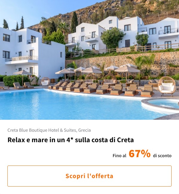 Relax e mare in un 4* sulla costa di Creta