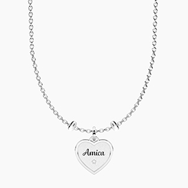 Collana corta ALBA   con ciondolo AMICA
