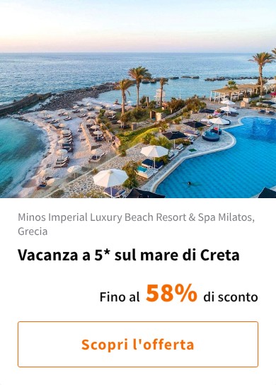 Vacanza a 5* sul mare di Creta