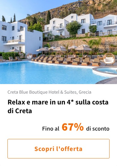 Relax e mare in un 4* sulla costa di Creta