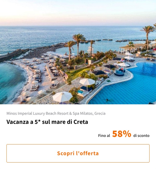 Vacanza a 5* sul mare di Creta