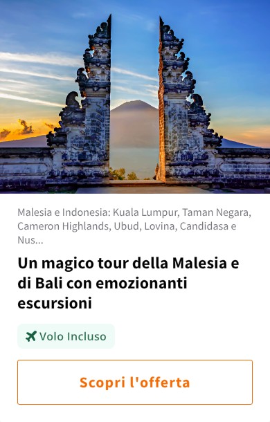 Un magico tour della Malesia e di Bali con emozionanti escursioni