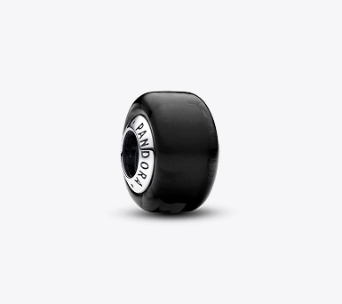 Black Mini Murano Glass Charm