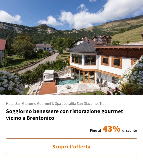 Soggiorno benessere con ristorazione gourmet vicino a Brentonico