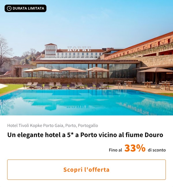 Un elegante hotel a 5* a Porto vicino al fiume Douro