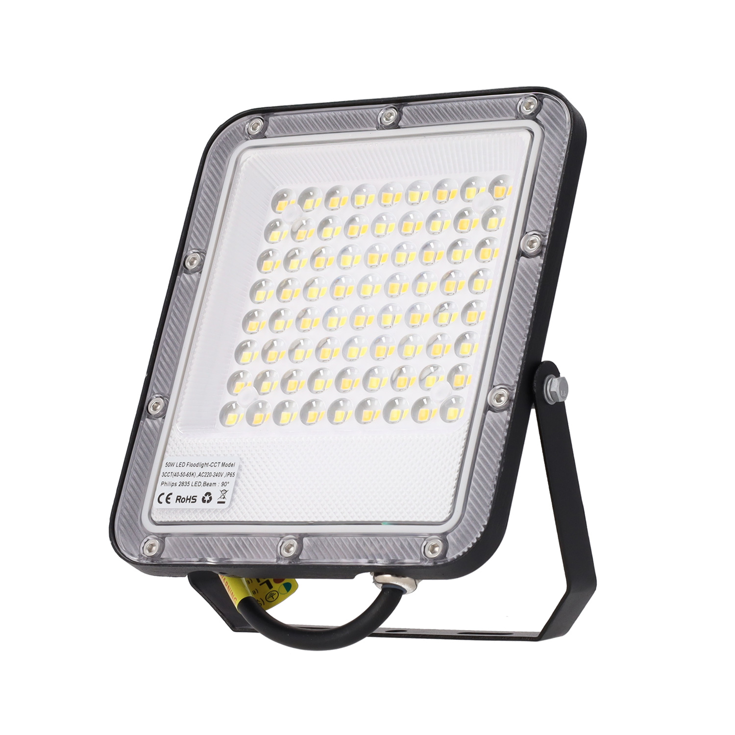 Proiettore LED Faretto 50W 110Lm/W 90º 220-240VAC IP65 CCT 4000/5000/6500ºK