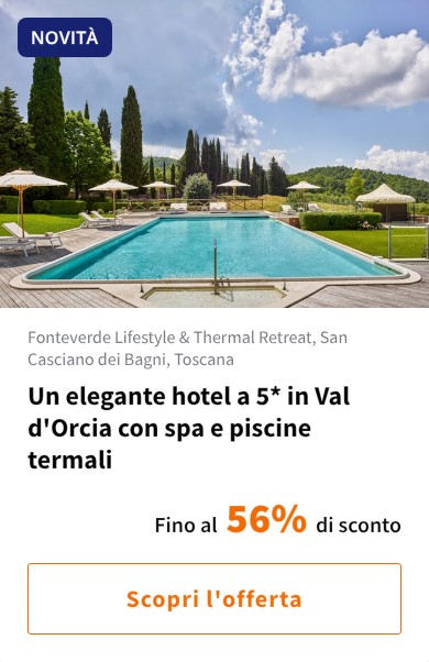 Un elegante hotel a 5* in Val d'Orcia con spa e piscine termali