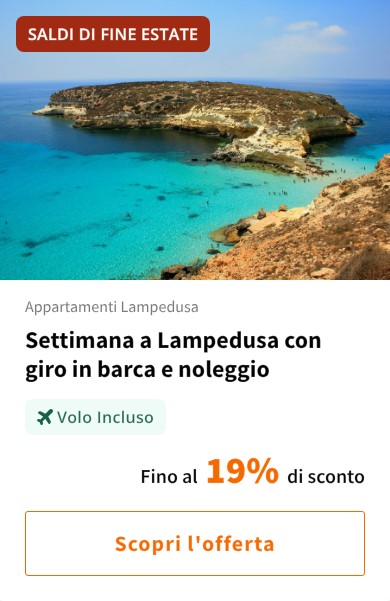 Settimana a Lampedusa con giro in barca e noleggio