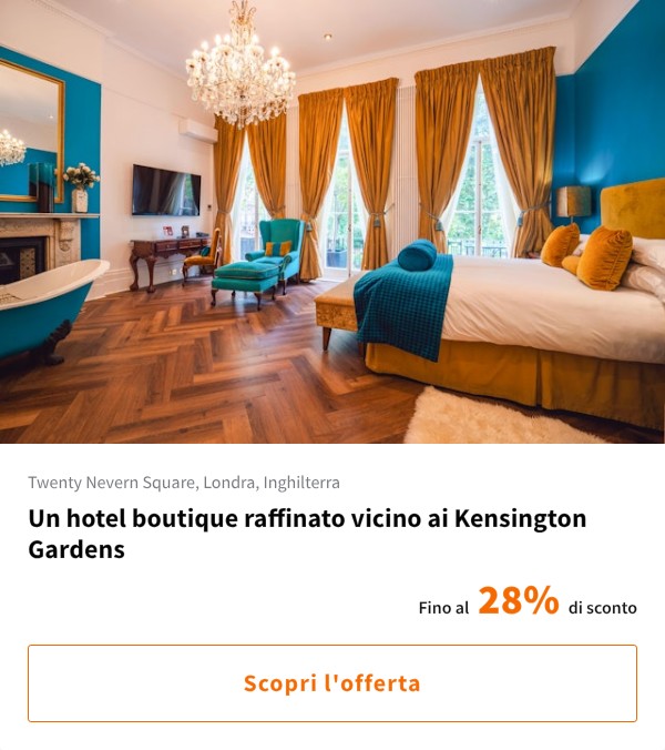 Un hotel boutique raffinato vicino ai Kensington Gardens