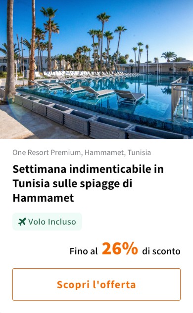 Settimana indimenticabile in Tunisia sulle spiagge di Hammamet