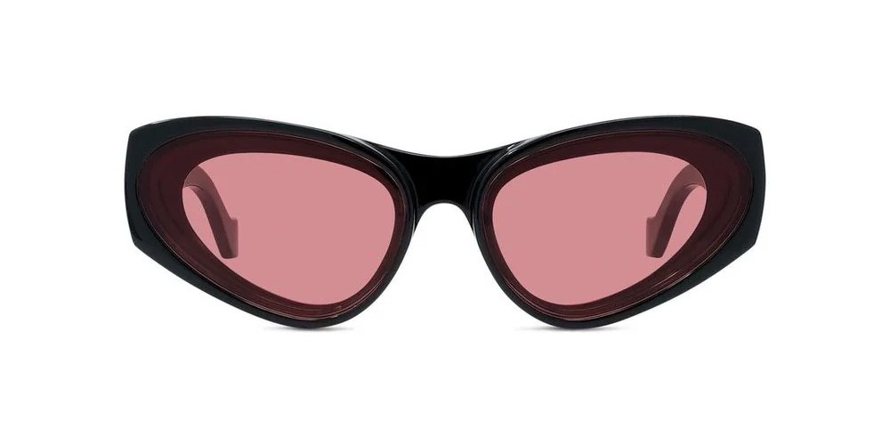 Signature Occhiali Da Sole Nero Cat-eye
