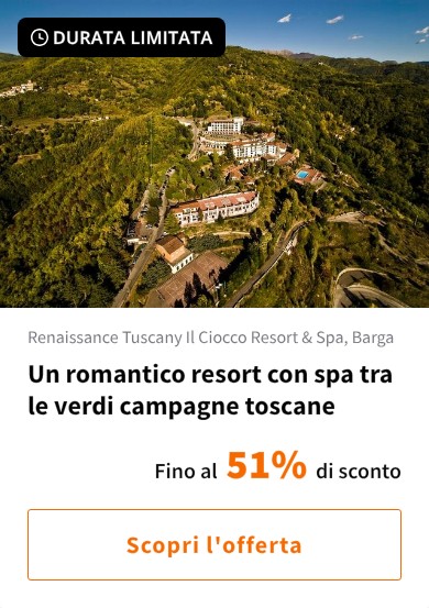Un romantico resort con spa tra le verdi campagne toscane