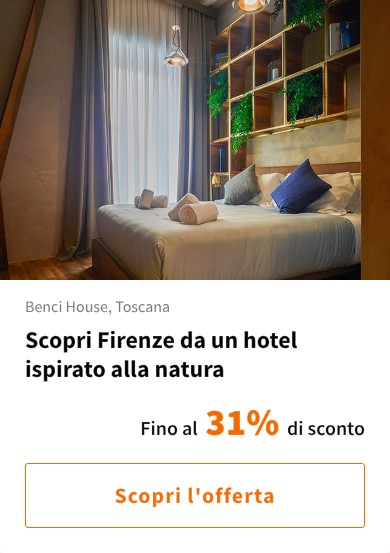 Scopri Firenze da un hotel ispirato alla natura