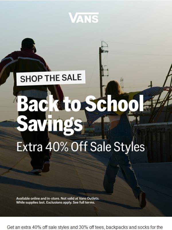 It's here! Extra 40% off sale styles.