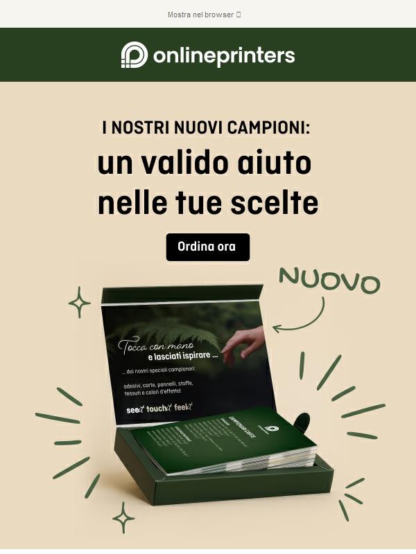 Novità: campionari da toccare con mano