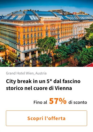 City break in un 5* dal fascino storico nel cuore di Vienna