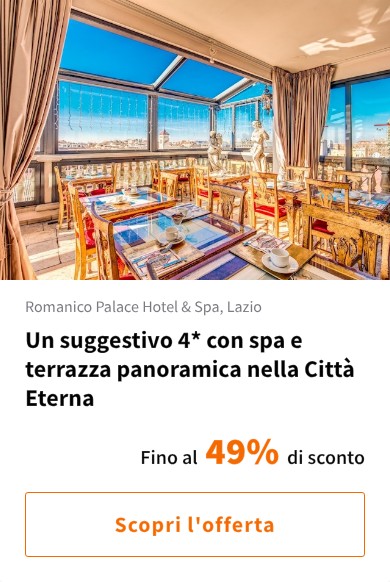 Un suggestivo 4* con spa e terrazza panoramica nella Città Eterna
