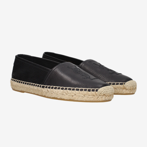 Saint Laurent Espadrilles Men Leather Black