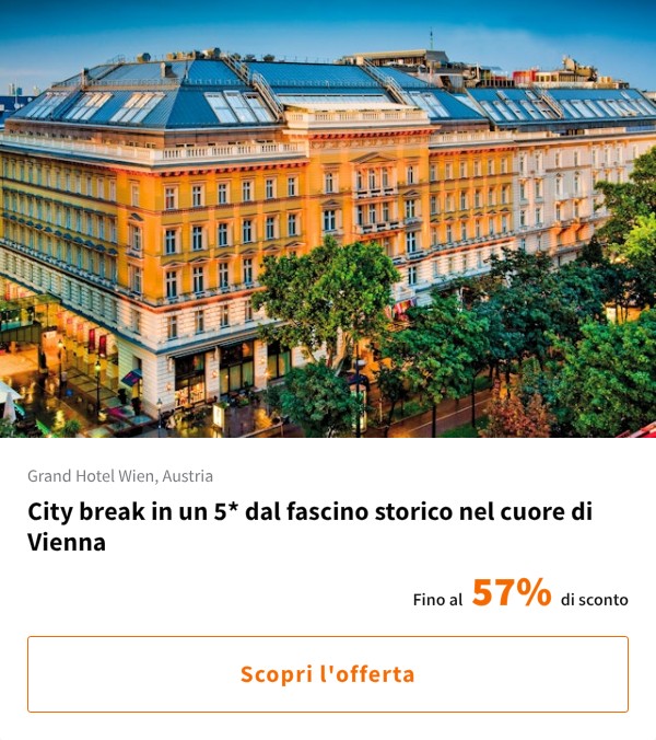 City break in un 5* dal fascino storico nel cuore di Vienna