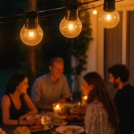 Catena Luminosa Luci Energia Solare da Giardino, Lampadine LED Crepuscolare 5/20/40 LED