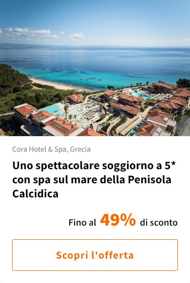 Uno spettacolare soggiorno a 5* con spa sul mare della Penisola Calcidica