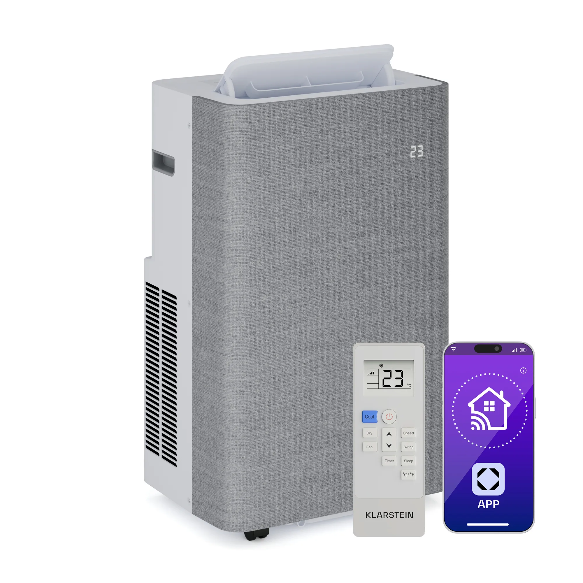 Klarstein AireLux Smart 14000 BTU Condizionatore portatile Grigio