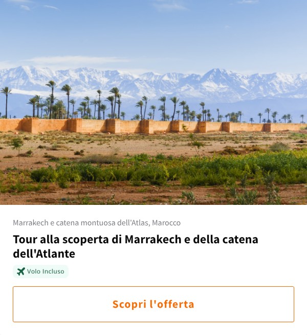 Tour alla scoperta di Marrakech e della catena dell&#x27;Atlante