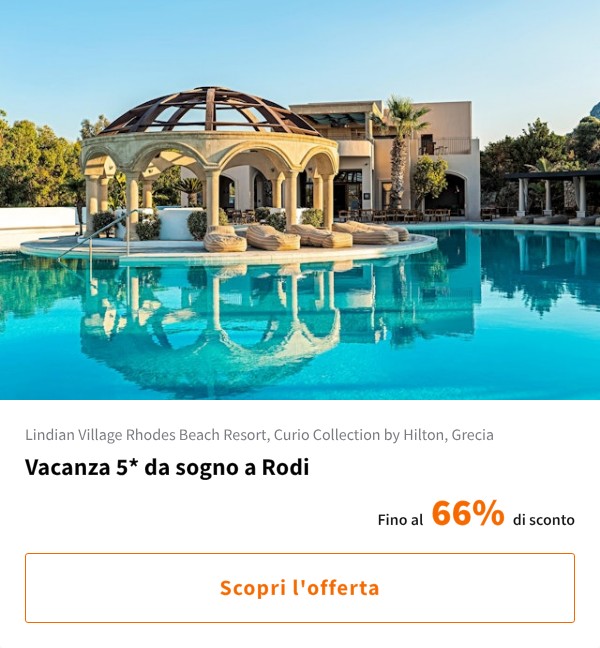 Vacanza 5* da sogno a Rodi