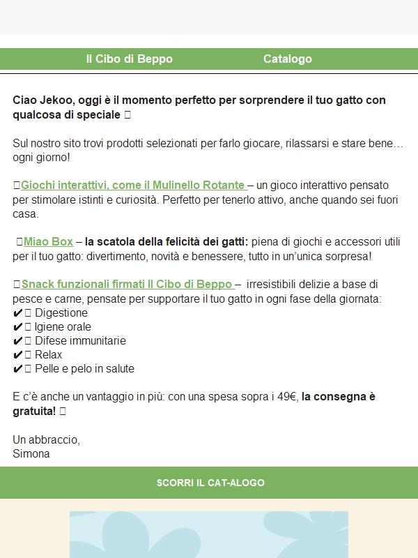 Approfitta della spedizione senza costi!