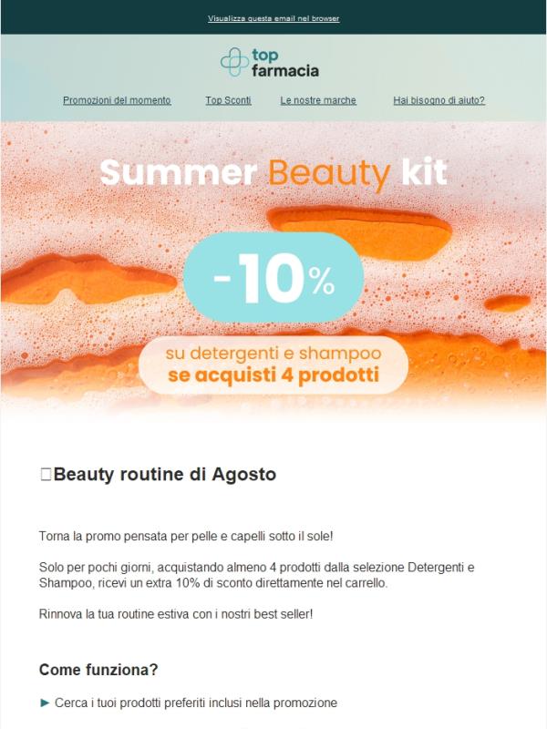 🌸 È tornato il Summer Beauty Kit: 10% di extra sconto