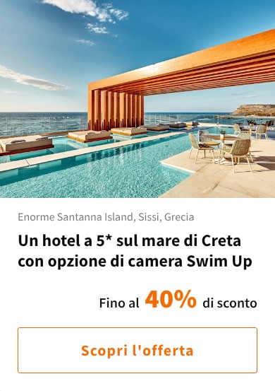 Un hotel a 5* sul mare di Creta con opzione di camera Swim Up
