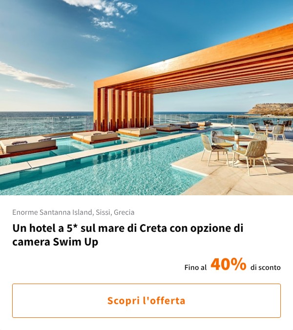 Un hotel a 5* sul mare di Creta con opzione di camera Swim Up