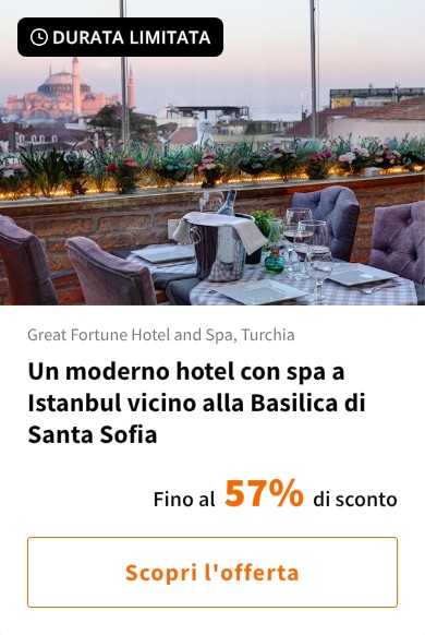 Un moderno hotel con spa a Istanbul vicino alla Basilica di Santa Sofia