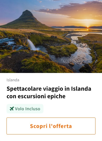 Spettacolare viaggio in Islanda con escursioni epiche