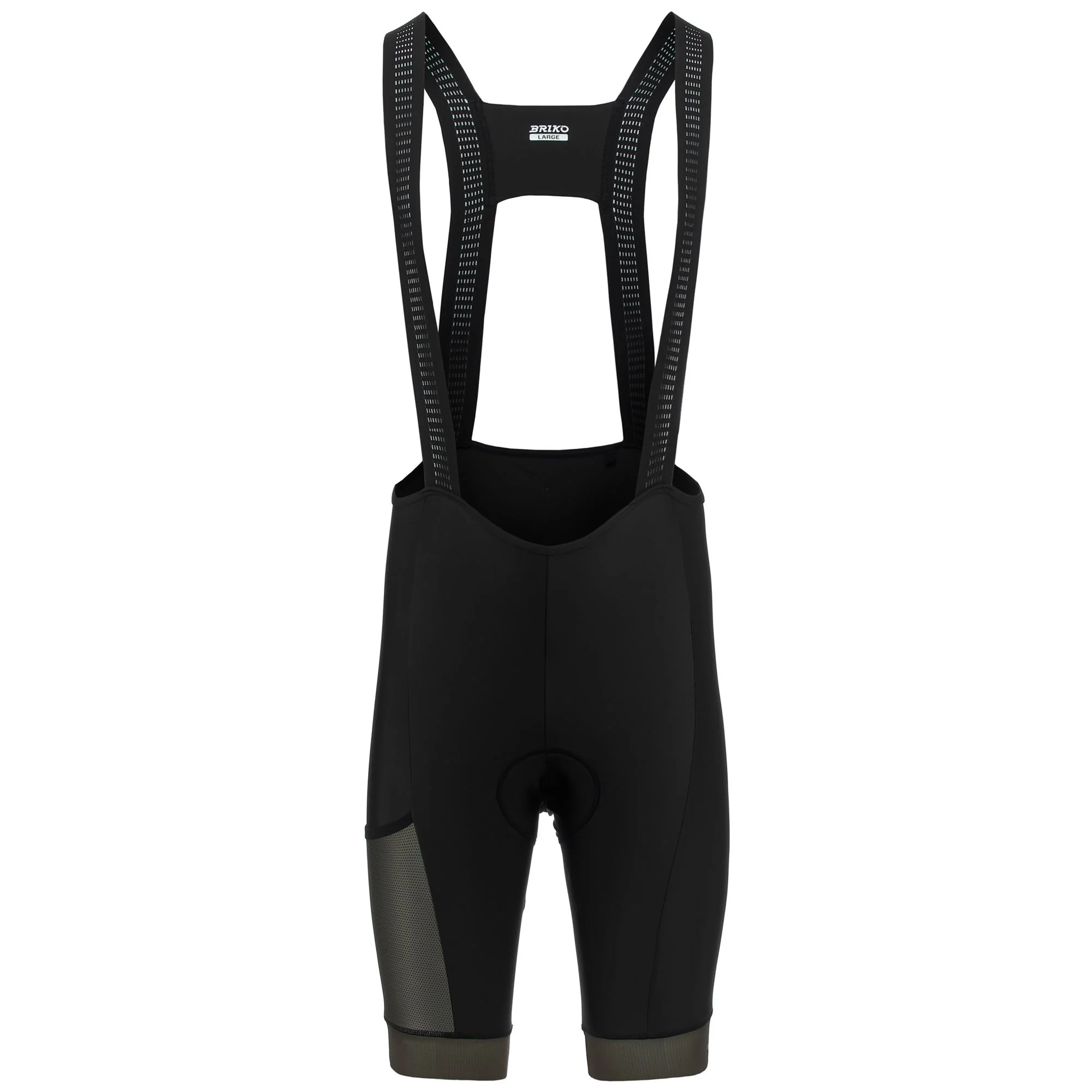Image of BLOWN BIBSHORT - Sport Suits - Bib - Man - BLACK-GREEN DRAB