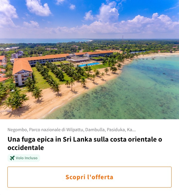 Una fuga epica in Sri Lanka sulla costa orientale o occidentale