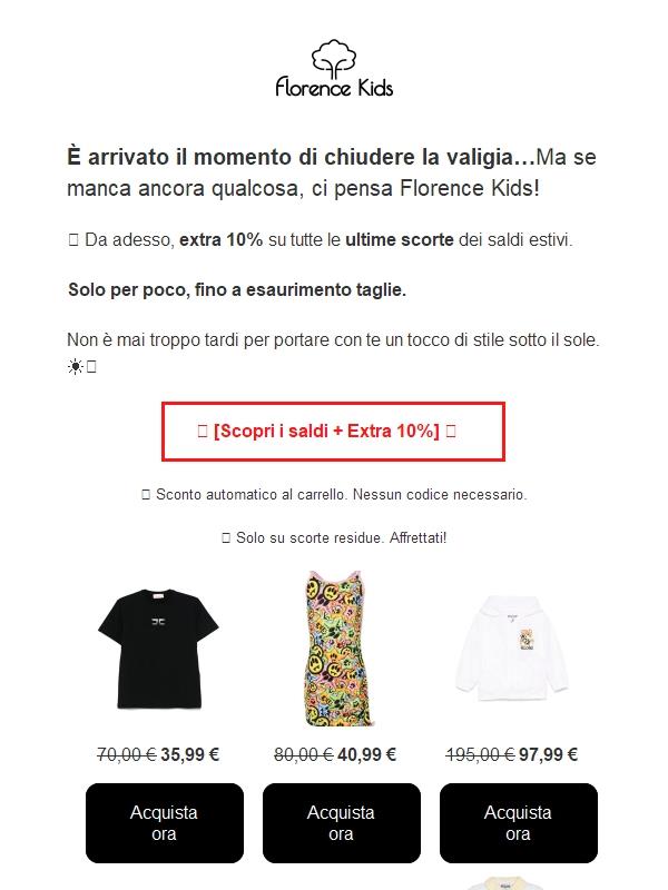 Ultima chiamata: Extra 10% sui saldi estivi ☀️