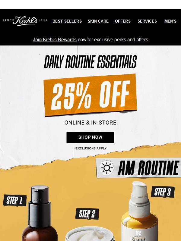 Time to Reset! 25% Off Your AM Routine