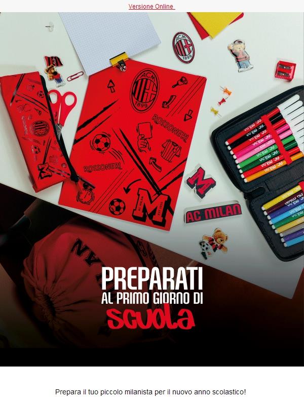 Tutto il necessario per il ritorno a scuola in stile Rossonero!