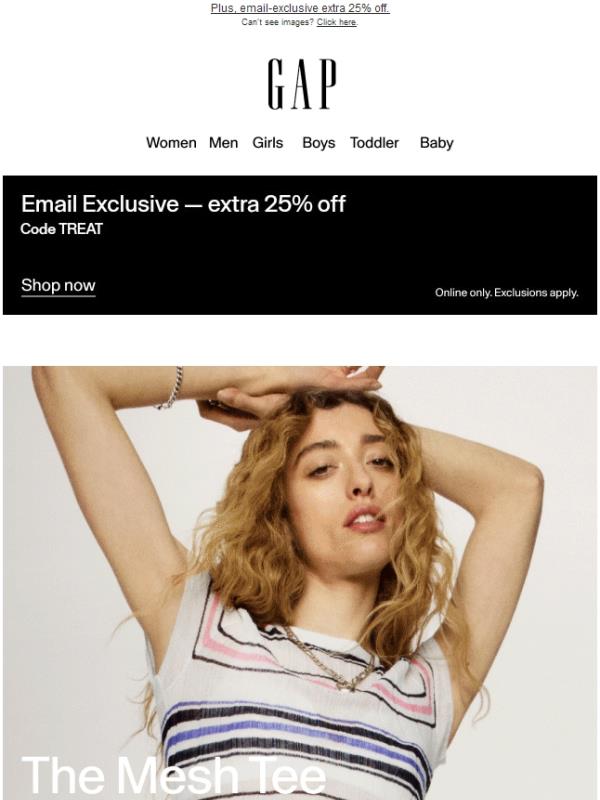 Gap Summer. In tee form.