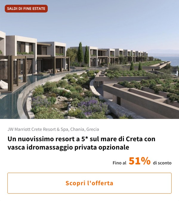 Un nuovissimo resort a 5* sul mare di Creta con vasca idromassaggio privata opzionale