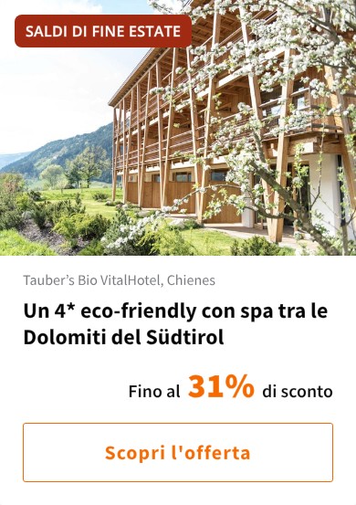 Un 4* eco-friendly con spa tra le Dolomiti del Südtirol